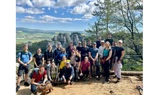 Team hiking